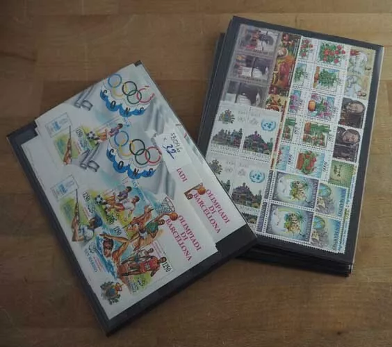 1992 San Marino; 32 komplette Jahrgänge mit Bl. 15 ohne MH, **/MNH, ME 1094,-