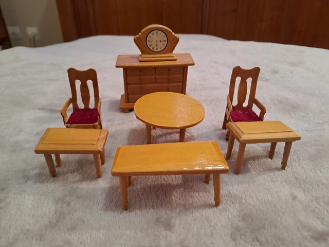 SALLE A MANGER Miniature Bois Clair EUR 8,00 - PicClick FR