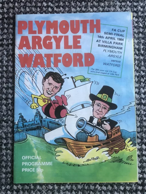 Plymouth Argyle v Watford - 1983/84 - FA Cup Semi Final - Match Day Programme