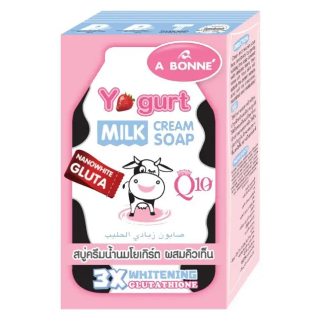 A Bonne Yogurt Milk Body + Face Cream Soap 3X Whitenning Gluta And Q10 90G