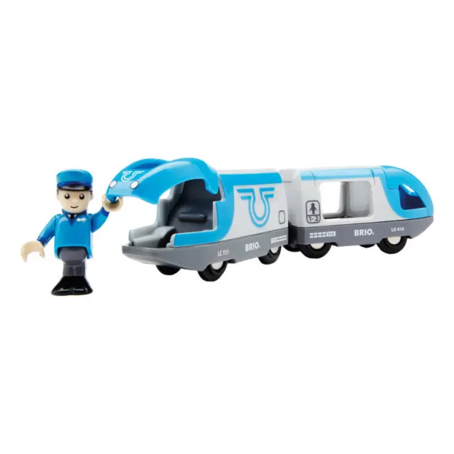 BRIO Blauer Reisezug Batterielok 3-tlg. Holzeisenbahn Eisenbahn Holz Spielzeug