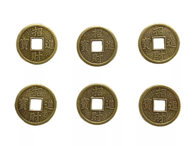 6 of Feng Shui Chinese I Ching Double Dragon Money Lucky Coins