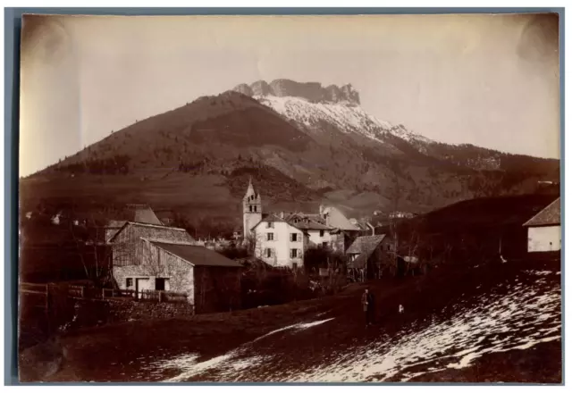 France, Le Sappey-en-Chartreuse, Panorama  Vintage albumen  print.  Tirage alb