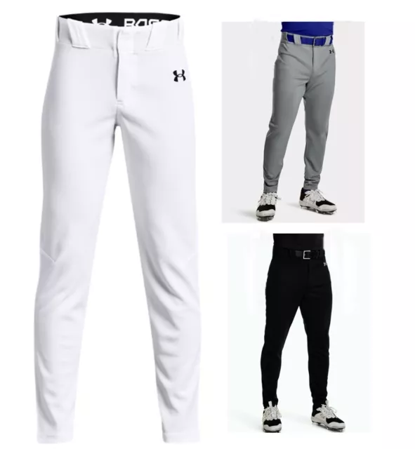 Under Armour Youth Boys Vanish Tapered Baseball Pants White, Black, Gray 1367358