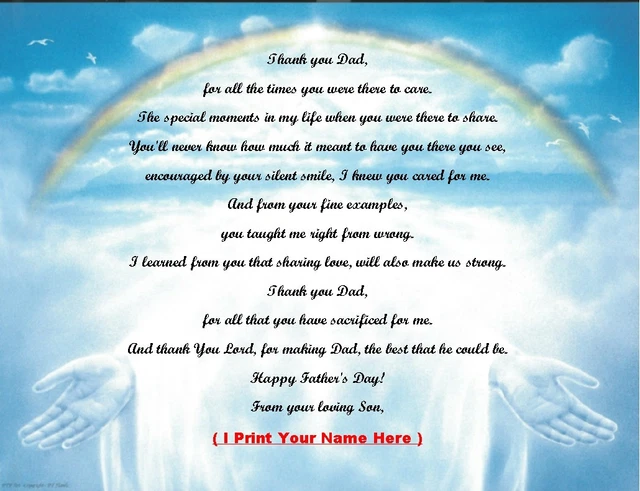 Father's Day Gift 4 Dad from your Son, Daughter,or 2+Children Personalized Poem