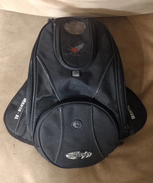 Joe Rocket Manta Magnectic Motorcycle Tank Bag Black. Manta XL. Biker travel bag