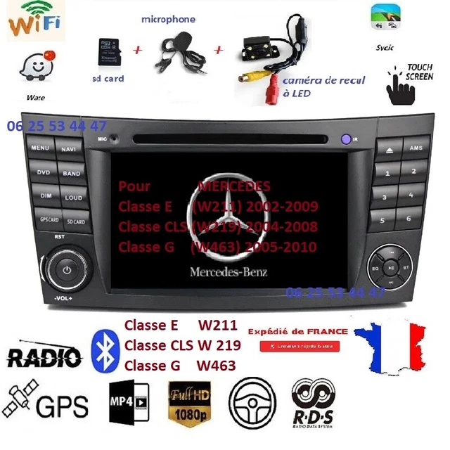 AUTORADIO ANDROID GPS DVD wifi BT USB Mercedes Classe E(W211)-CLS(W219)- G(W463)