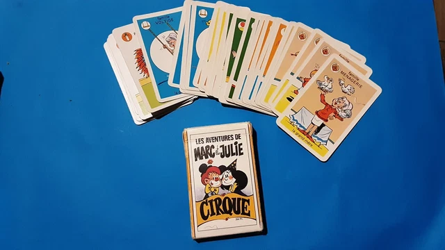 JEU DE CARTES 7 Familles LES AVENTURES DE MARC ET JULIE AU CIRQUE EUR