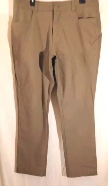 KIRKLAND SIGNATURE Mens Tech Pants Stretch Green Size 36 W 29 L NWT