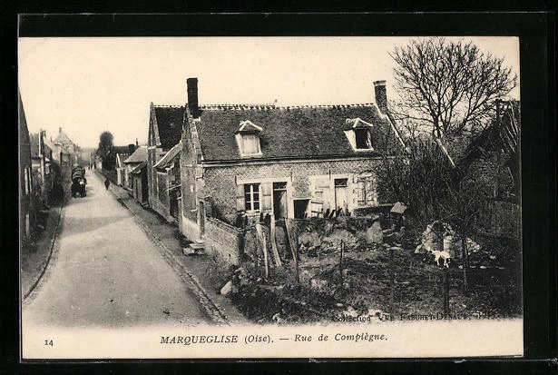 CPA Marquéglise, Rue de Compiègne