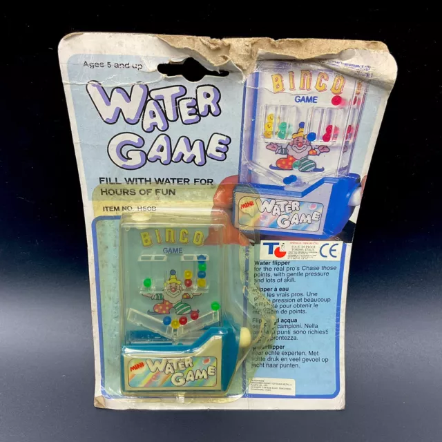 80s#VINTAGE  BINCO THE CLOWN WATER GAME #NIB [LB4]