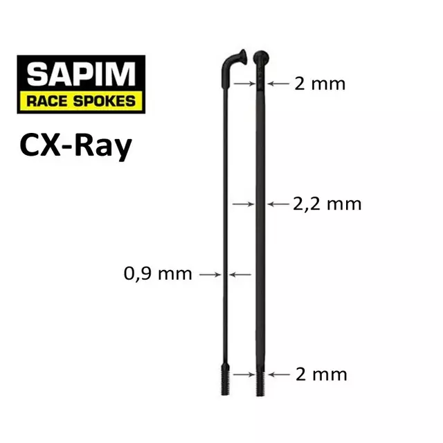 Sapim CX Ray J Bend Bladed Spokes BLACK  Factory lengths VERY SPECIAL £££