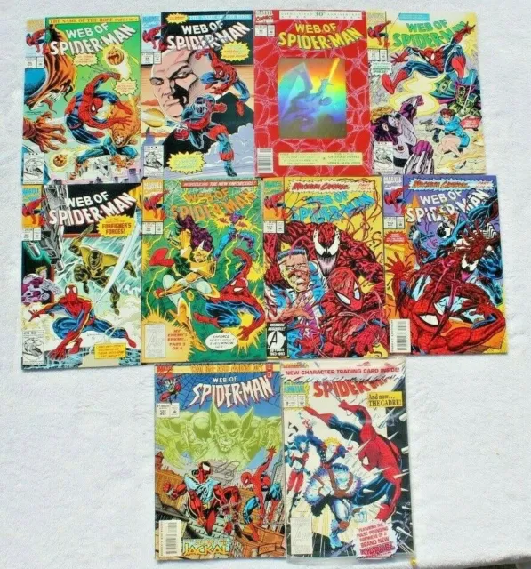 WEB OF SPIDER-MAN V1 86,89,90,91,92,99,101,103,122 Marvel MAXIMUM CARNAGE 1992