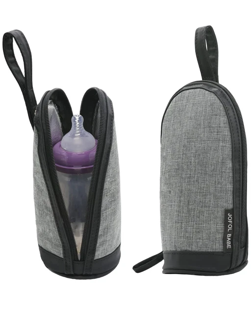 (Gray, Standard) Bottle Bag Breastmilk Cooler Bag,Bottle Bag Insulated Bottle