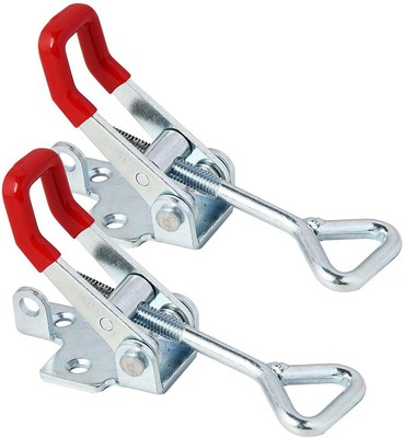 Morsetto Chiusura Metallo Fissare Porta Leva per Cooler Morsetti a ginocchiera chiavistello 4001 100 kg/220lbs Tenere Capacità Latch pulsante Toggle latch 6pcs Toggle morsetto Casse Armadio 