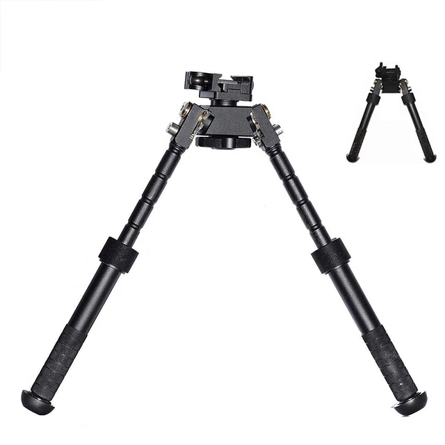 Adjustable 4"-9" Rifle Bipod QD Flat Spring Hunting Aid Tactical Picatinny Rail