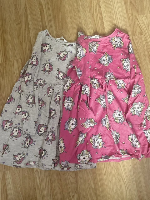 Girls unicorn dresses pretty h&m bundle 8-10 years