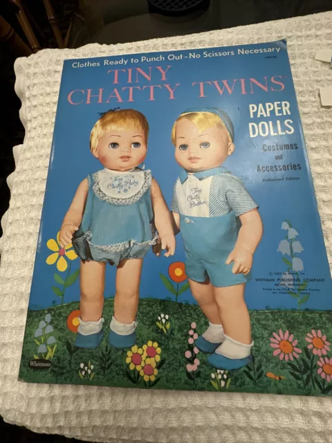 1963 Mattel Tiny Chatty Twins Paper doll cut outs vintage Rare!