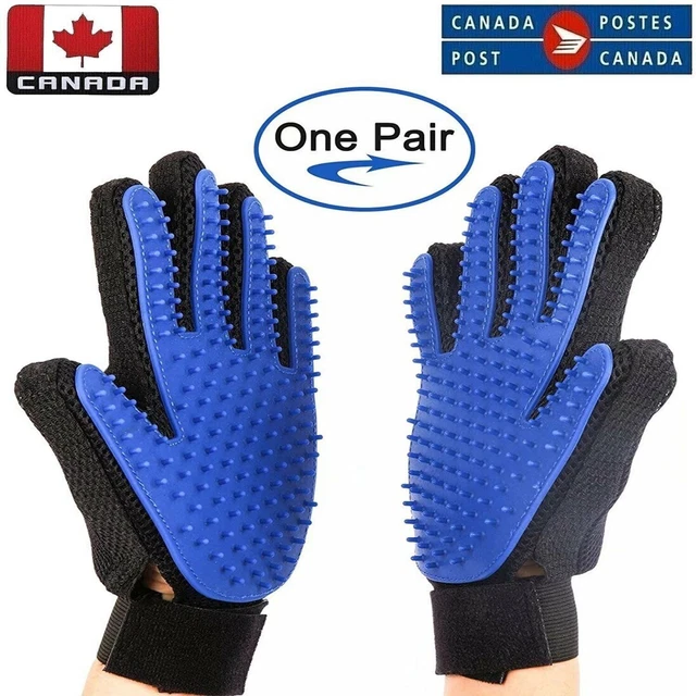 1 Pair Pet Dog Cat Hair Remover Mitt Massage Brush Deshedding Grooming Gloves