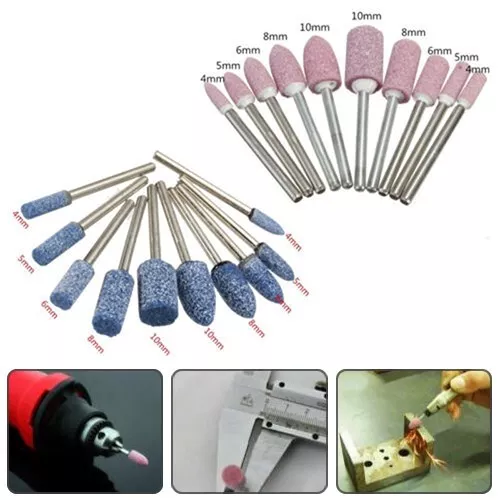 Chrome Corundum Grinding Polishing Wheel 10 Pcs Abrasive Stone Rotary Tool