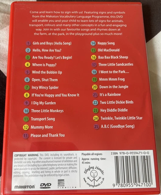ITS SIGNING TIME Dvd Oop Rare Educational Sign Language Songs Makaton £ ...