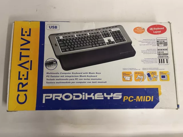 Creative Labs Prodikeys PC-MIDI CF0040 combo Music & UK QWERTY Keyboard USB