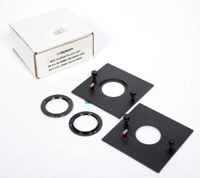 Lente Beseler 4x4in con orificio M39 + adaptador de placa omega y luz piloto
