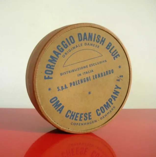 DANISH BLUE POLENGHI LOMBARDO Antica Scatola Formaggio Old Box Cheese Denmark