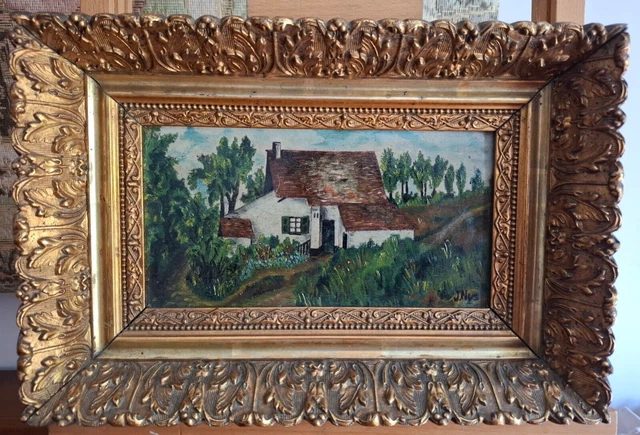 TABLEAU SIGNÉ J. NYS peinture sur bois (sans cadre : 22cm X 12 cm) EUR ...