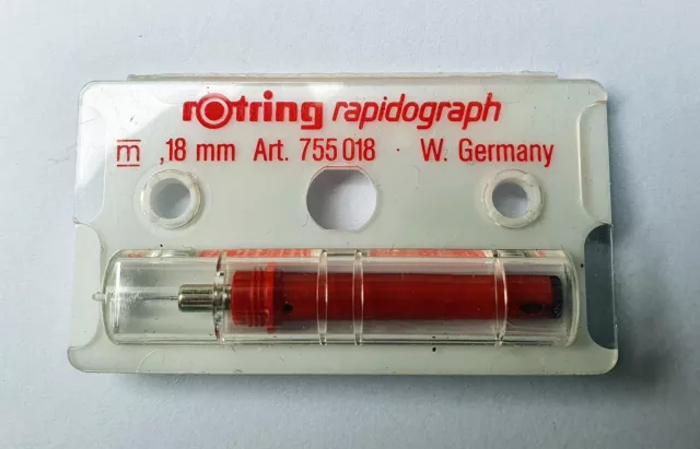 Rapidograph Rotring Kegeleisatz 0,18 in Flachbox
