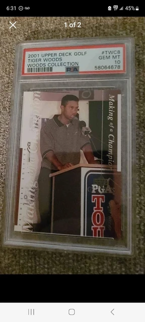 2001 Upper Deck Tigger Woods Woods Collection TWC8 PSA 10 GEM MINT 2001 Upper Deck Tigger Woods Woods Collection TWC8 PSA 10 GEM MINT