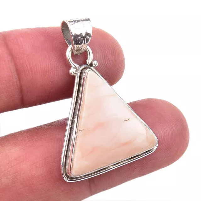 Natural Pink Amethyst Gemstone 925 Solid Sterling Silver Gift Pendant 1.25" q659