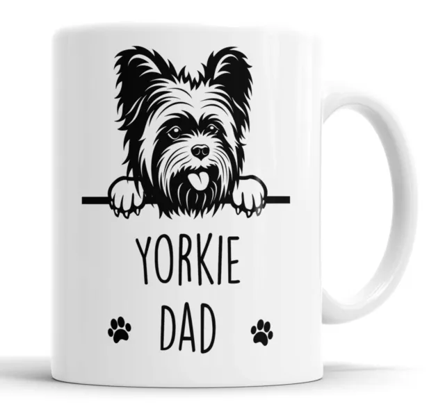 Yorkie Dad Mug Pet Present Yorkshire Terrier Dog Dad Friend Funny Gift Mug