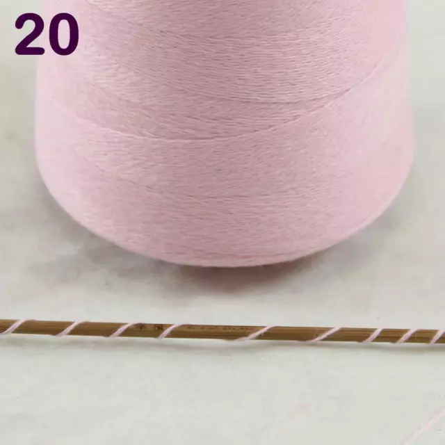 100g Cone 100% Cashmere Hand Knitting Crochet Wrap Scarf shawl Yarn Pink 20