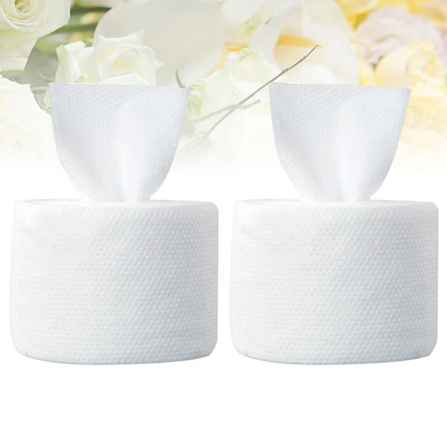 2 rollos paño facial desechable paño de algodón suave toalla húmeda seca Gesi