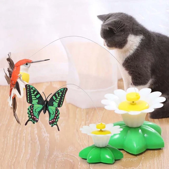 Pet Electric Rotating Butterfly Toy For Cat Teaser Training Interactive Toys