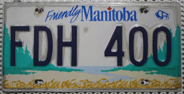 Kanada Nummernschild Auto Kennzeichen Schild Manitoba License Plate Canada , FDH