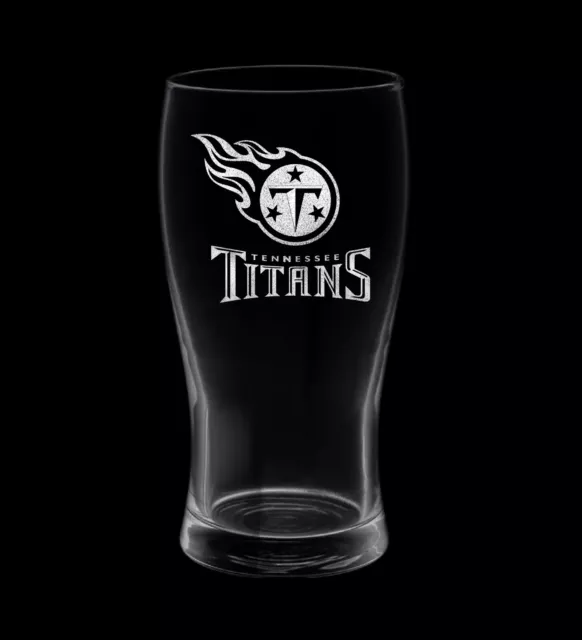 Tennessee Titans NFL Logo Laser Etched Pint Glass