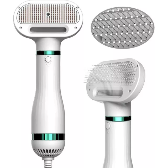 2 In 1 Pet Grooming Hair Dryer With Shaving Brush Adjustable Temperature Setting