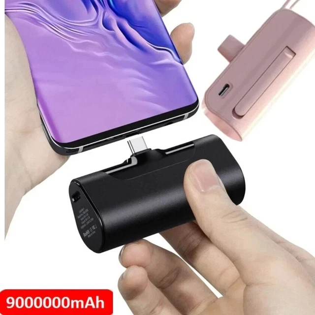Power Bank 9000000mAh USB-C Portatile Con Cavo - Ricarica Rapida Per IPhone, Samsung, Huawei - UK