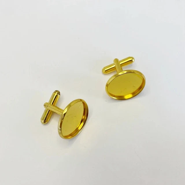 10 espacios en blanco de ajuste de eslabones dorados se adaptan al cabujón de 18 mm