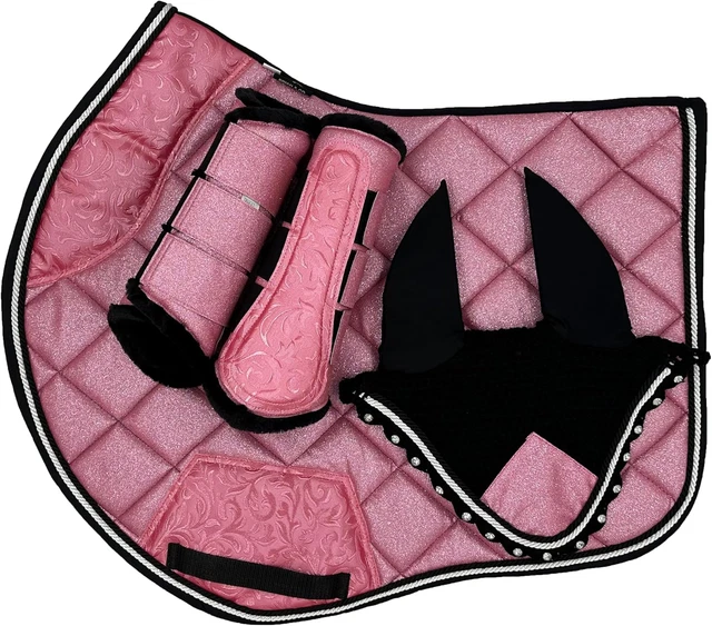 Set Sottosella Equitazione Glitter - Traspirante E Comfortevole Per Cavallo | Lavabile In Lavatrice - Foto 4