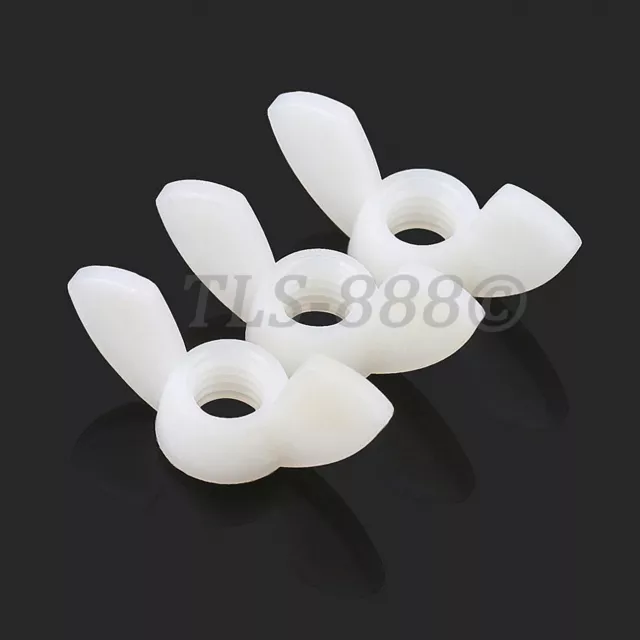 White Plastic Nut Nylon Wing Nuts Butterfly Nut M3 M4 M5 M6 M8 M10 M12 To Choose