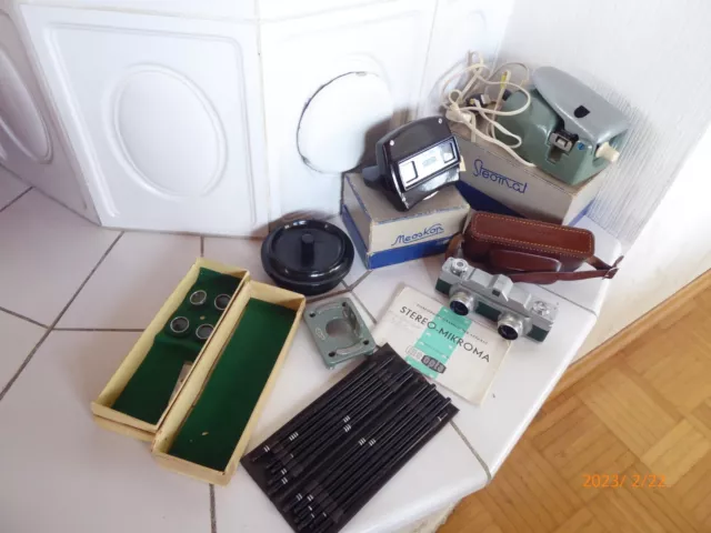 Equipo de cámara micromática estéreo Meopta