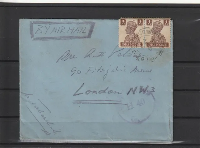 Indien Luftpost Brief Feldpost nach London, Zensur 1945 #1104401