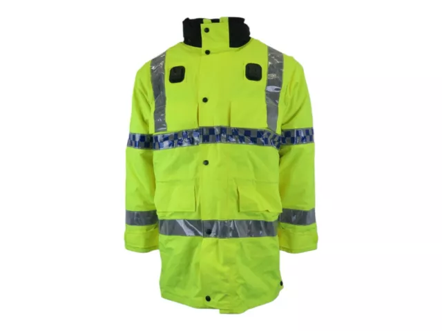 Ex Police Hi Vis Waterproof Jacket Yaffy Model 9 Reflective Safety SIA Grade 1