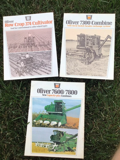 Oliver 7300 7600 7800 Capacity-Plus Combine And 374 Cultivator Brochure Lot