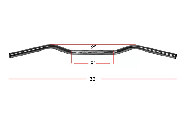 Handlebar 1" Chrome Glide Style 2" Rise with Dimples