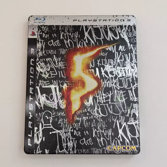 VG! Genuine PlayStation 3 PS3 Resident Evil 5 Steelbook Edition Game AUS CIB