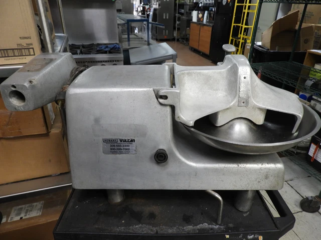 Hobart 84145 Burnished Aluminum Food Cutter with Attachment Hub Buffalo Chopper